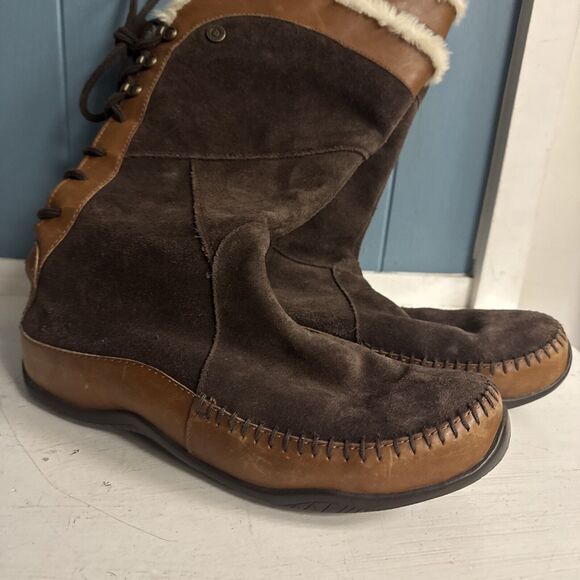 THE NORTH FACE PrimaLoft Brown SUEDE 200 GRAM INSULATED WATERPROOF BOOTS Size 9 - Picture 12 of 13